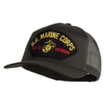 thumbnail image 2 of US Marine Corps WWII Veteran Patched Solid Cotton Twill 5 panel Mesh Back Cap - Charcoal OSFM, 2 of 5