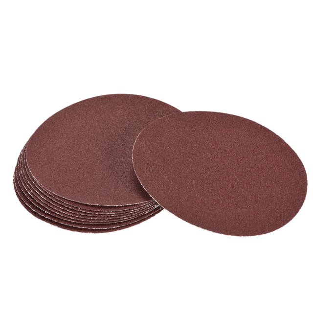 Disco de lijado PSA de 5 pulgadas de Uxcell, papel de lija con respaldo adhesivo de óxido de aluminio, 80 Grit, paquete de 10