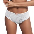 thumbnail image 3 of Akiihool Women Panties Seamless Women's Blissful Benefits Dig-Free Comfort Waistband with Lace Microfiber (White,M), 3 of 4