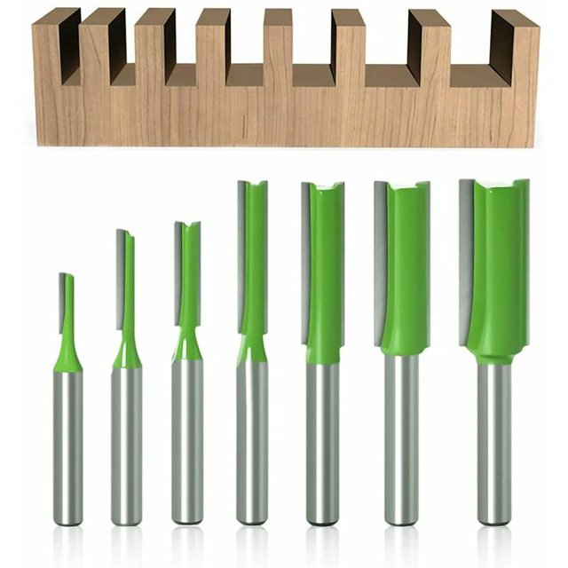 piezas de broca de enrutador recto de vástago de 6 mm, broca de enrutador recto, para herramienta de carpintería de carburo de tungsteno de madera, enrutador de madera de flauta doble recta única, 3 mm 4 mm 5 mm 6 mm 8 mm 10 mm 12 mm esquí esquí Gafas de esquí