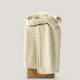 thumbnail image 5 of EVERGRACE Chunky Chenille Knit Throw Blanket for Couch, Soft Luxurious Moss Stitch Blankets for Bed, Cozy Decorative Farmhouse Knitted Throws for Sofa, Beige, 50" x 60", 5 of 9
