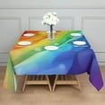 thumbnail image 3 of Rainbow Tie Dye Wave Pattern Square Tablecloth,Waterproof Square Table Cover,Wipeable Spillproof Washable Table Cover for Home Kitchen Party Decor 42"X42"(107x107cm), 3 of 6