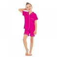 thumbnail image 3 of BULLPIANO Boys Girls Pajamas Set 2 Piece Top and Bottom Sleepwear for Kids Button Down Loungewear Soft Summer Pjs Nightwear Shorts Set, 3 of 7