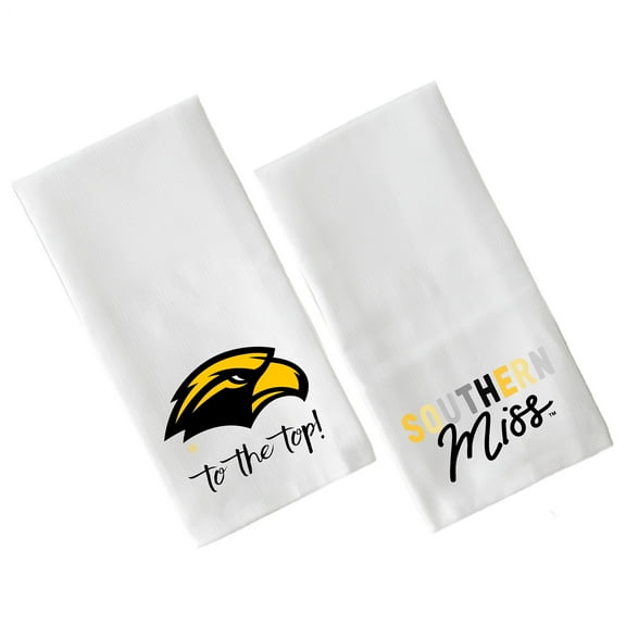 Little Birdie  Southern Miss Golden Eagles Two-Pack Tea Towel Set