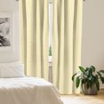 thumbnail image 2 of Ambesonne Geometric Window Curtains, Abstract Wavy Lines Art, Each 28" W x 84" L, White and Mustard, 2 of 4