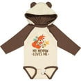 thumbnail image 3 of Inktastic Memaw Loves Me Fox Grandchild Boys or Girls Long Sleeve Baby Bodysuit, 3 of 5