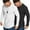 Black/White, variant on Mens 2 Pack Workout Muscle T Shirt Gym Crew Neck Long Sleeve Tee Tops