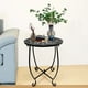 thumbnail image 1 of Mesa auxiliar para patio Fashion&Cool, redonda, 14 pulgadas, metal negro, 1 of 8