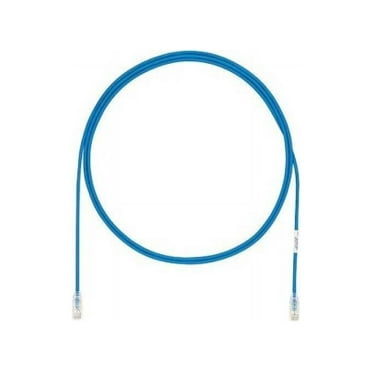 Panduit 3ft Cat.6a UTP Patch Network Cable - Clear, Blue