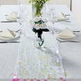 BalsaCircle 13"x108" Payette XL Sequin Table Runner Iridescent - Walmart.com