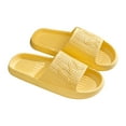 thumbnail image 2 of KBODIU Womens Sandals Cloud Slippers , Massage Shower Bathroom Non-Slip Open Toe, Super Soft Comfy Thick Sole Home Cushion Slide Sandals Platform Shoes Yellow 35, 2 of 3