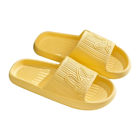 Kukoosong Sandals Women Mens Solid Color Slippers Super Soft Breathable Anti-Slip Bedroom Home Slippers Flat Sandals for Women Yellow 35