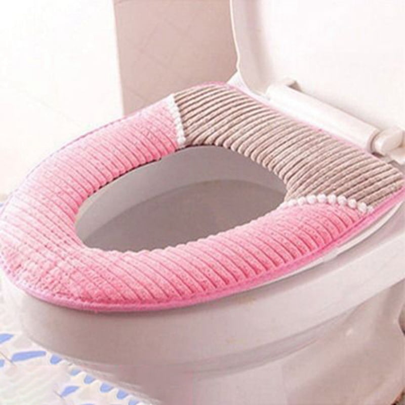 pink toilet lid cover