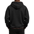 thumbnail image 5 of Hearthz Quarter Zip Fleece Hoodie Men Cargo Men's Sweatshirts Hoodies Fall Winter Warm Mens Fleece Pullover with Pocket Black M, 5 of 8
