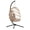Beige, variant on Egg Chair Outdoor with Stand, Indoor Wicker Hanging Swing Chair with Cushion, 350lbs Heavy Duty Capacity for Patio, Garden, Bedroom, Powder-Coated Metal Frame
