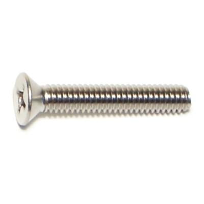 

#8-32 x 1 18-8 Stainless Steel Coarse Thread Phillips Flat Head Machine Screws MSFSS-227