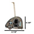thumbnail image 2 of Rustic Western Camper Trailer Cabin Birdhouse With Door Tree Hanging Bird Feeder, 2 of 11