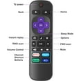 thumbnail image 4 of Y-HUANWUYU Replacement TV Remote Control for Roku TV, Infrared, Black, 2 Pack, 4 of 7