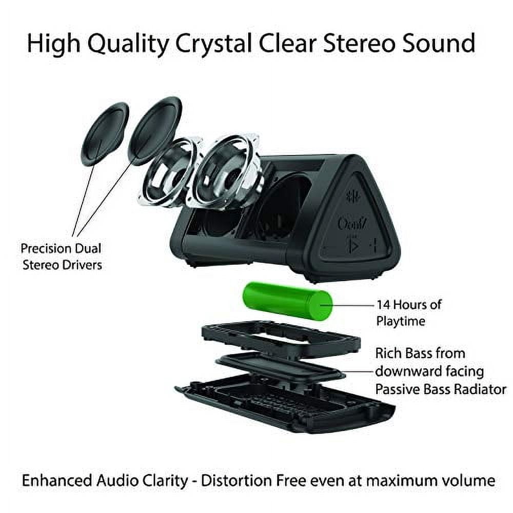 OontZ Angle 3 Bluetooth Speaker, up to 100 ft Wireless Range, Portable Wireless Speaker for iPhone, Android Phones, Louder Volume, Crystal Clear Sound, Rich Bass, Waterproof (Red)
