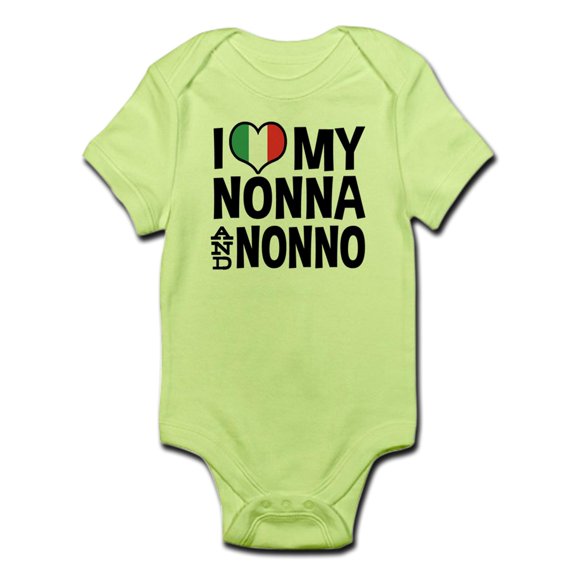 CafePress - I Love My Nonna And Nonno Infant Bodysuit - Baby Light Bodysuit