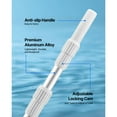 thumbnail image 3 of KFFKFF Perche de Piscine, 3,4 à 15 Pieds Perches Télescopiques de Nettoyage de Piscine, Perche Télescopique Professionnelle Réglable avec 2 Rallonges, Bâton de Nettoyage Robuste pour Filet de Skimmer, Brosse, Tête d'Aspirateur, 3 of 9