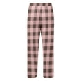 thumbnail image 5 of SGMVNU Pajama Pants for Women Plaid Cozy Loungewear Plaid Winter Warm Pj Bottoms Fuzzy Sleepwear Comfy Homewear(Pink, 4XL), 5 of 5