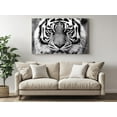thumbnail image 3 of Black and White Tiger Canvas Wall Art - High-Quality Wildlife Portrait Print - Handcrafted Modern Decor - Stylish Wall Art - Gift for Home or Office, 3 of 7