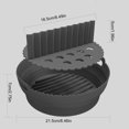 thumbnail image 2 of Kuymtek Forro Silicona para Freidora Aire 8 Pulgadas Herramientas Plegables para Hornear en Microondas (negro), 2 of 9