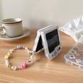 thumbnail image 4 of Funda para teléfono móvil Samsung Galaxy Zflip 5/6 generación con borde ondulado y flores pintadas al óleo para Zflip 3/4 generación, 4 of 6