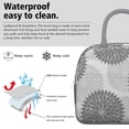 thumbnail image 3 of Lunch Bag Lunch Box for Women Reusable Insulated Lunch Cooler Bags,Large Capacity for Work Travel Picnic,Water-Resistant Floral Burst Style Lunch Tote Bag Gifts for Woman Mom Grey, 3 of 6