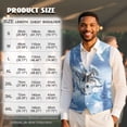 thumbnail image 7 of Yuyamidu Wolf Paw Men's Suit Vest Waistcoat Blue Casual Slim Fit Suit Vest Business Formal Dress Waistcoat Vests for Suit or Tuxedo, Size 2XL, 7 of 7