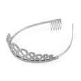 thumbnail image 3 of Crystal Drop Silvertone Tiara Women Ct 0.01 Birthday Christmas Gifts, 3 of 4