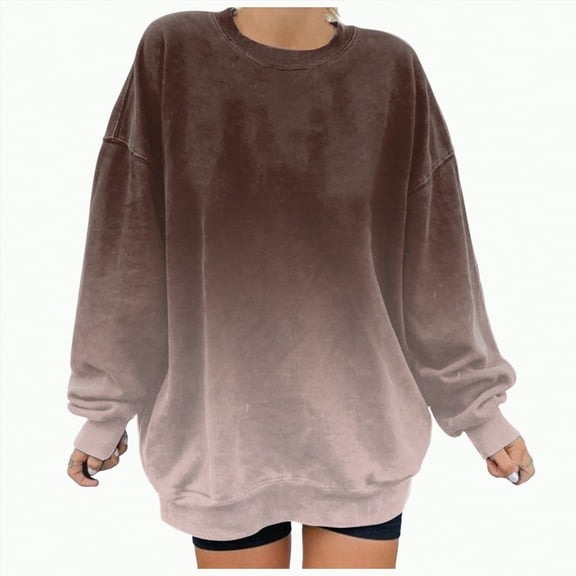 Futezty Fashion Tie Dye Hoodies for Teen Girls, Womens Casual Long Sleeve Hooded Pullover Gradient Baggy Sweatshirts
