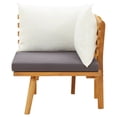 thumbnail image 4 of vidaXL Patio Corner Sofa with Cushions Solid Acacia Wood, 4 of 8