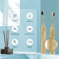 thumbnail image 3 of GUFICLE Sonic Bamboo Electric Toothbrush, 5 Modes, 4 Heads, 80-Day Battery, Sustainable & Rechargeable for Adults, 3 of 6