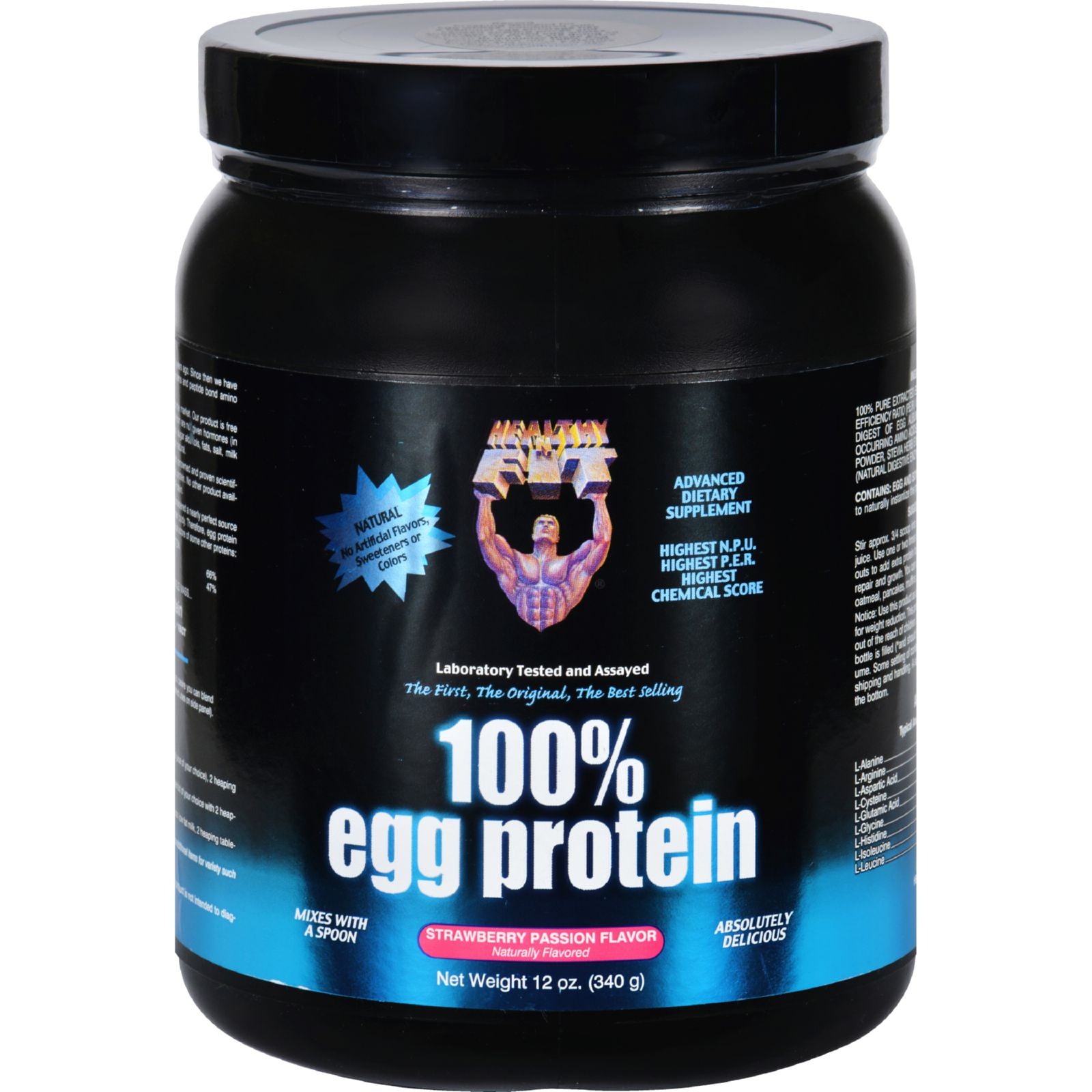 Healthy 'N Fit 100 Percent Egg Protein Strawberry Passion 12 oz