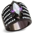 thumbnail image 1 of Alamode TK1752DC-6 Bague en Acier Inoxydable Marron Foncé pour Femmes avec Grade AAA CZ en Améthyste - Taille 6, 1 of 1