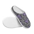 thumbnail image 3 of Yiaed Purple Butterflies Print Slippers Fuzzy Warm Cozy Slippers Non Slip House Slippers For Indoor Outdoor Slippers House Slippers-11, 3 of 7