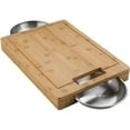 thumbnail image 2 of Napoleon PRO Bamboo Cutting Board With Stainless Steel Bowls, 2 of 2