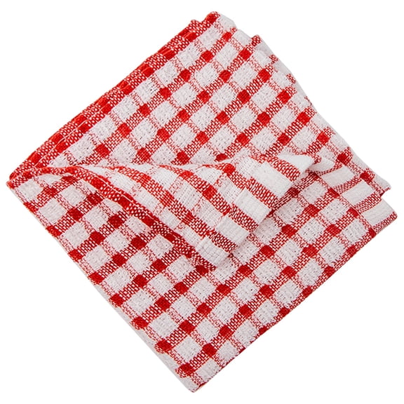YMMB Premium Cotton Tea Towels for Kitchen, Super Absorbent Dish Towels for Drying Dishes, Soft Durable Kitchen Tea Towels, Reusable Cleaning Cloths, 11x16 In, Red