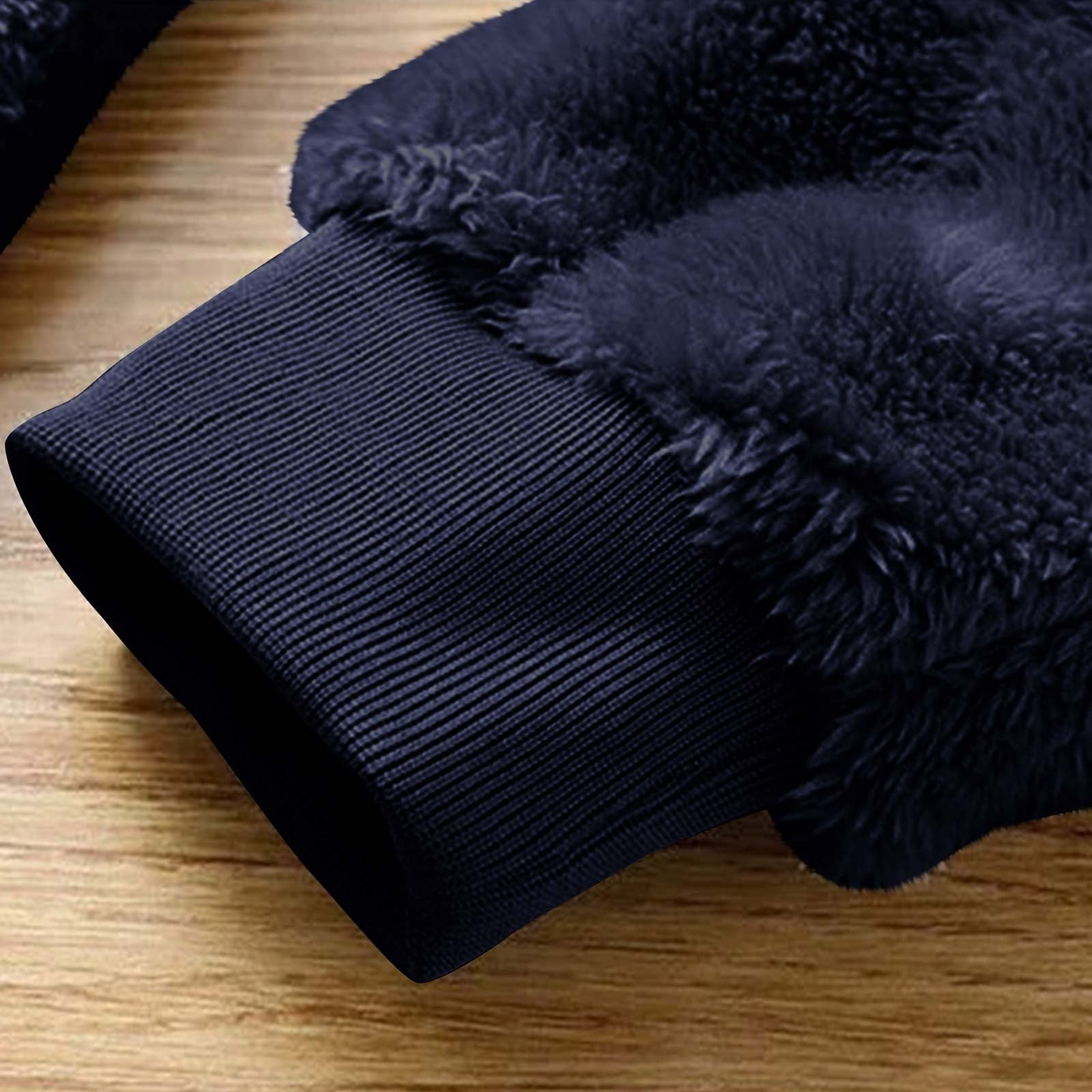 AherBiu Pajama Tops for Women Fleece Plush Crewneck Sweatshirt Long Sleeve Sleepwear Pullover Shirt