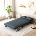 thumbnail image 2 of Jopath Convertible Chair Bed, Tri-Fold Sofa Bed with Adjustable Backrest & Pillow, Leisure Chaise Lounge Couch with Sturdy Iron Frame for Home & Office, 2 of 8