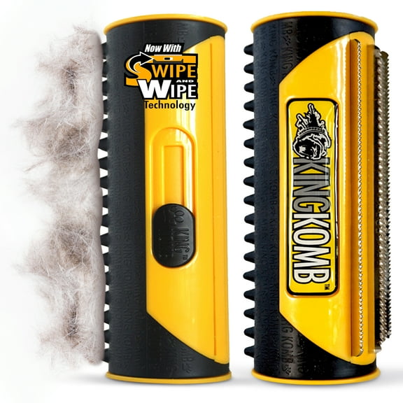 King Komb Dog Shedding Brush - Ultimate De-shedding Tool for Pets - Help Reduce Dog Shedding Self Cleaning.  Safe for Dogs, Cats & Horses