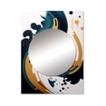 thumbnail image 2 of Designart "Abstract Fusion in Blue and Gold VII" Abstract Mirror Wall Decor - Modern Blue Abstract Large Mirror For Wall Art Decor - 40" x 30" Inch, 2 of 5