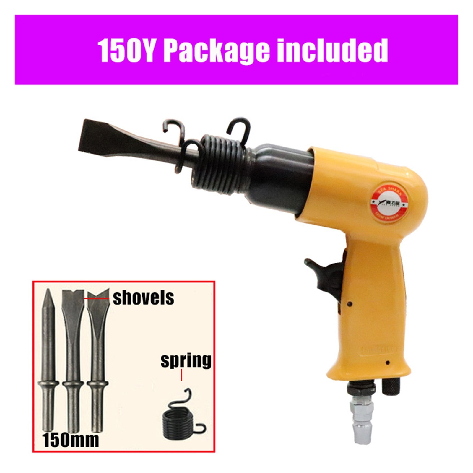 Demolition Jack Hammer 150Y Mini Air Shovel Metal Sander Pneumatic Hammer 3 Shovels Professional Metal Cleaner Tools ,Efficient and Reliable