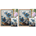 thumbnail image 1 of Hilo Algodón Ecológico Bordado Punto Cruz Con Flores Estampadas 11CT 40x55cm Azul, 1 of 9