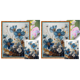 thumbnail image 1 of Hilo Algodón Ecológico Bordado Punto Cruz Con Flores Estampadas 11CT 40x55cm Azul, 1 of 9