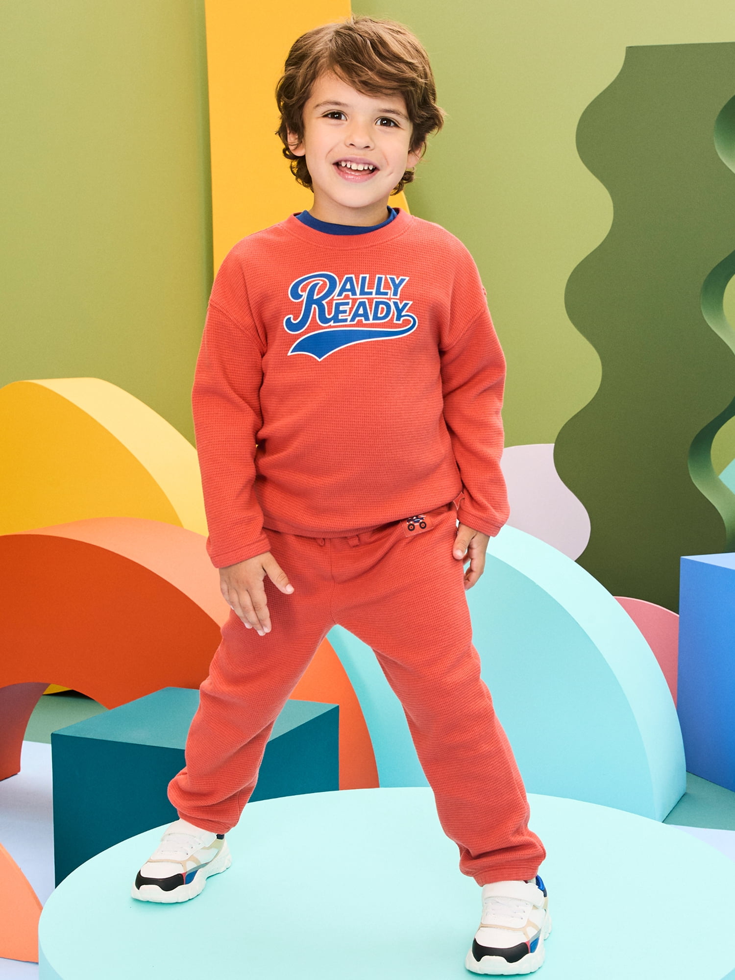 Garanimals Baby & Toddler Boy Outfit Set, Waffle Knit Thermal, Sizes 0-6T