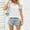 White-03, variant on perfectbot Women Blouses Plain Short Sleeve Cutout Summer V-Neck Shirts Beach Vacation Fashion Outfits Size S-XXL