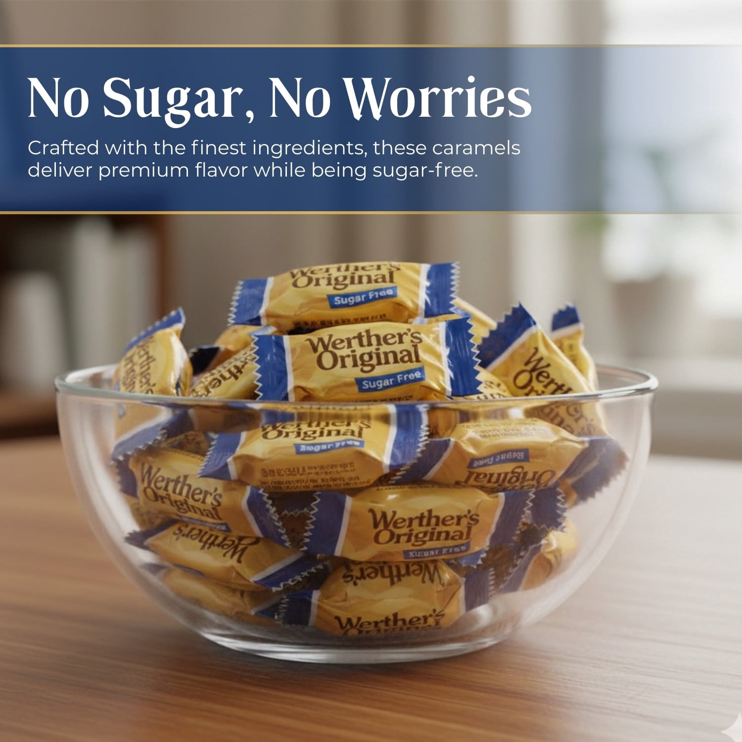 Bulk Werthers Original Hard Candy | Bulk Candy Individually wrapped | Werthers Caramel Candy | 1 lb Individual Flavor Bag | Ships in an Aromatik™ Resealable Pouch (Sugar Free Caramel Chocolate)